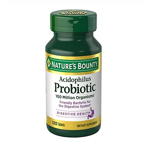 Nature's Bounty Acidophilus Probiotic, Daily Probiotic Supplement, Supports Digestive Health, Pack, Tablets