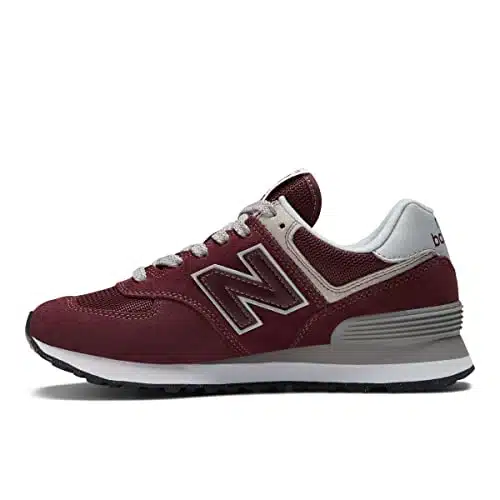 New Balance Women's Core Sneaker, BurgundyWhite,