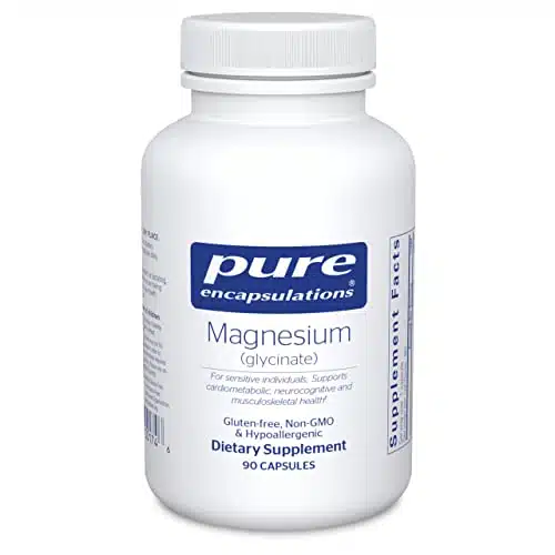 Pure Encapsulations Magnesium (Glycinate)   Supplement to Support Stress Relief, Sleep, Heart Health, Nerves, Muscles, and Metabolism   with Magnesium Glycinate   Capsules