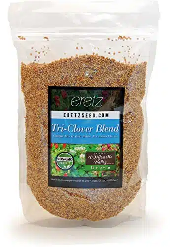 Tri Clover by Eretz   Three Part Blend of Clovers Providing Beauty, Cover, and Natural Attractant. No Coatings or Fillers, Premium Seeds (lb)