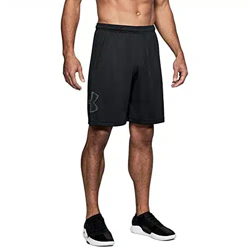 Under Armour Mens Tech Graphic Short , Black ()Graphite , Large