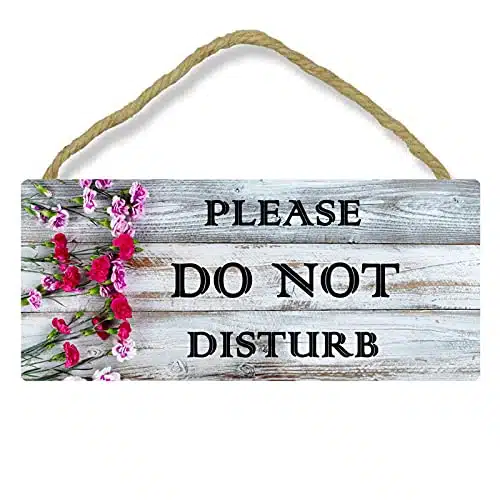 WSNIHO Do Not Disturb Door Sign, Double Sided Decorative Wood Sign for Home, Offices, Clinics, Law Firms, Hotels or During Therapy, Spa Treatment, Counseling Sessions (x )