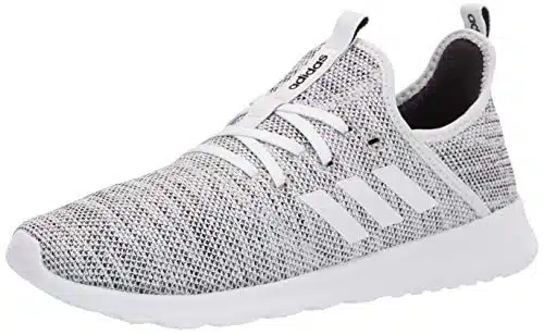 adidas Women's Cloud foam Pure Running Shoe, whitewhiteblack, edium US