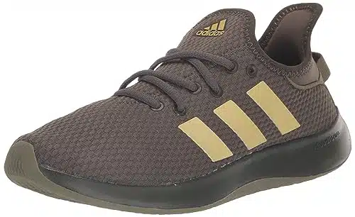 adidas Womens Cloudfoam Pure Shadow OliveOlive StrataGold Metallic