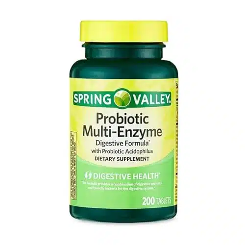 bot.Probiotic Multi Enzyme Digestive Health Pills Tablets, count