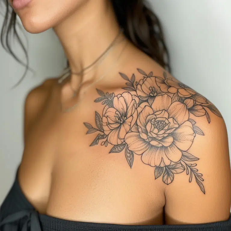 shoulder tattoo women