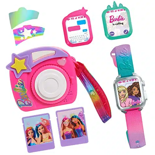 Barbie Photo Filter Play Camera and Play Smart Watch Set with Lights and Sounds, Kids Toys for Ages Up by Just Play