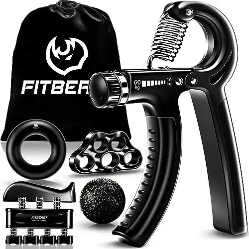 FitBeast Grip Strengthener Forearm Strengthener Hand Grips Strengthener Kit   Pack Adjustable Resistance