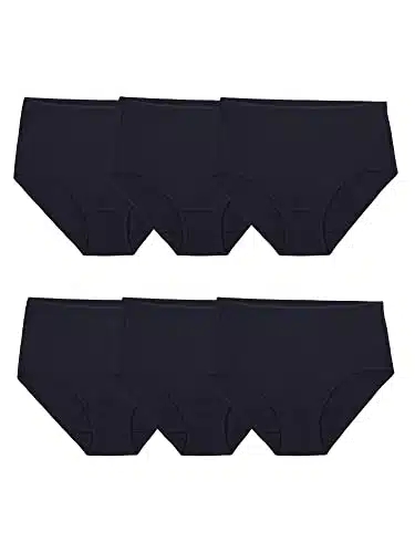 Fruit of the Loom Women's Eversoft Cotton Brief Underwear, Tag Free & Breathable, Available in Plus Size, Count (Pack of )