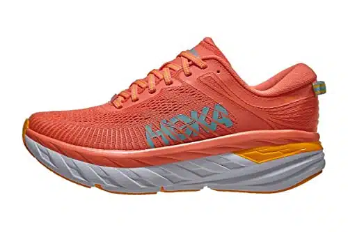 HOKA ONE Women's Bondi Running Shoe, CamelliaCoastal Shade,