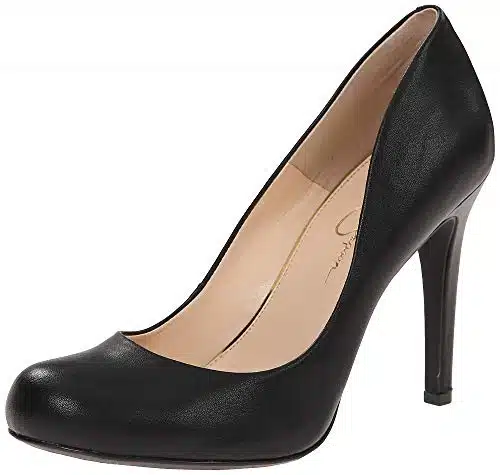 Jessica Simpson Women's Calie Pump, Black Sleek,