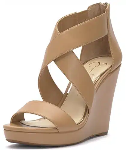 Jessica Simpson Women's Jinxxi Wedge Sandal, Ambra,  US