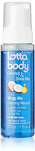 Lottabody Coconut Oil and Shea Wrap Me Foaming Curl Mousse , Creates Soft Wraps, Hair Mousse for Curly Hair, Defines Curls, Anti Frizz, Fl Oz