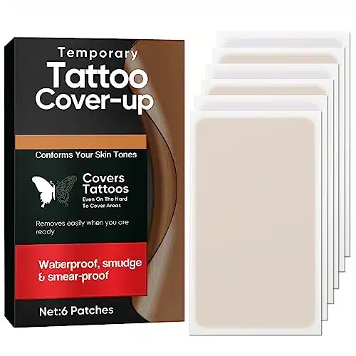 Tattoo Cover Up Patch, Waterproof Invisible Concealer Tape, Professional Skin Concealer Patch for Cover Scar, Tattoo, Dark Spots, Vitiligo, Birthmarks