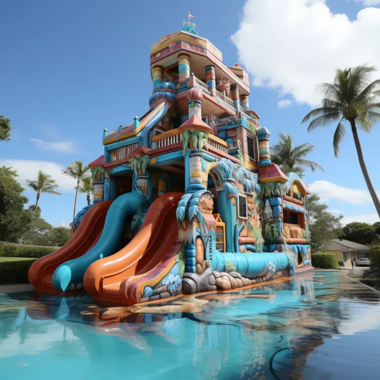 bounce house waterslide