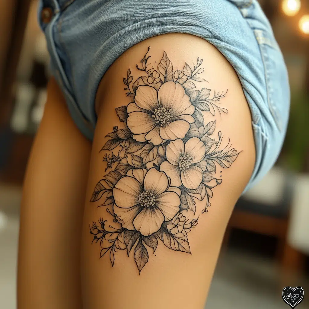 thigh tattoos for women