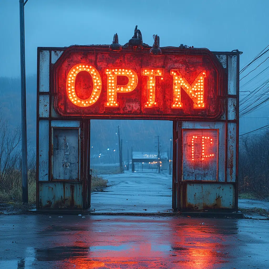 open sign