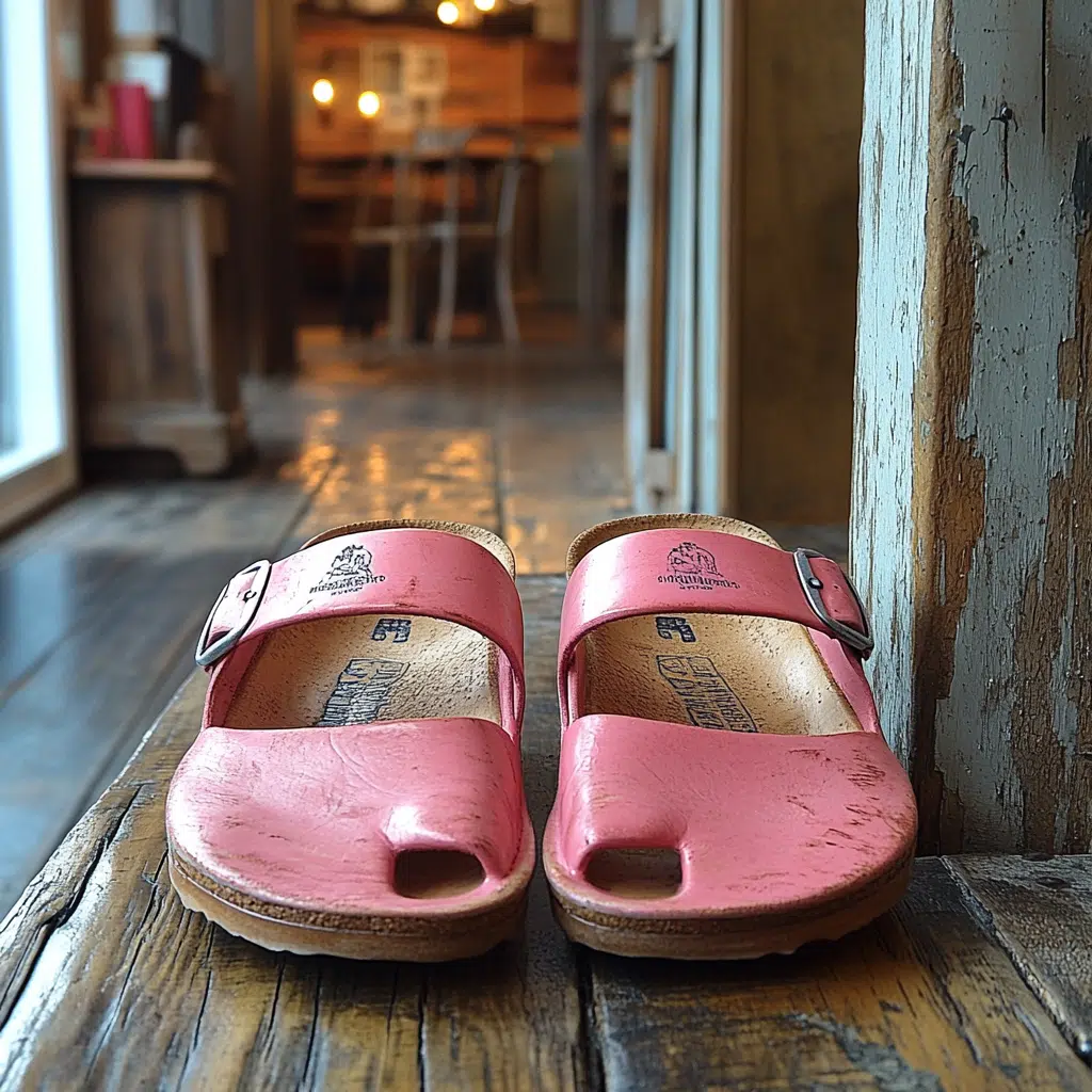 pink birkenstocks